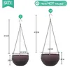 2 wiszące doniczki z otworem drenażowym, wiszące doniczki z Podgląd zdjęcia produktu 2