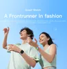 A man and a woman are looking up and smiling, with bubbles floating around them. They are both wearing smartwatches. Produktbild-Vorschau