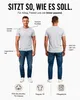 Mivaro Herren T-Shirt 5er Pack Basic Rundhals Grau meliert- Produktbild-Vorschau 4