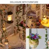 Miniatur mit Moebeln, DIY-Holzbausatz, Mini-Haus, Geschenke Produktbild-Vorschau 2