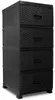 K9467 Kommode, Schrank, Regal, Schwarzes Rattan Badezimmer Produktbild-Vorschau 2