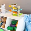 Holz-Rennbahn mit 4 Autos, buntes Parkhaus für Kleinkinder Produktbild-Vorschau 5