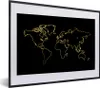 MuchoWow® MuchoWow® Gerahmtes Poster Goldene Weltkarte auf Produktbild-Vorschau 1