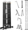 A collage of different ladder configurations, with a main product image of a folded multi-functional ladder. Anteprima dell’immagine prodotto