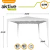 Tonnelle de jardin Aktive 300 x 250 x 300 cm Acier blanc Voir les images du produit 9