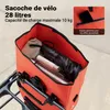 Wiltec Sacoche étanche pour porte-bagages rouge – capacité Voir les images du produit 4