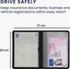 kwmobile Fahrzeugschein Hülle mit Kartenfächern - Neopren Produktbild-Vorschau 4