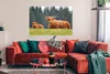 MuchoWow® Poster Schottisches Hochlandrind - Sonne - Gras Produktbild-Vorschau 2