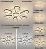 A collage of LED ceiling lights in different colors and sizes, with text describing features and options. Podgląd zdjęcia produktu
