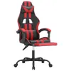 Gaming-Stuhl mit Fußstütze Schwarz und Rot Kunstleder Produktbild-Vorschau 6