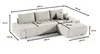 Ecksofa Sofa mit Schlaffunktion VOGAR Stoff Monolith Blau Produktbild-Vorschau 4