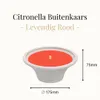 Spaas Citronella Outdoor-Kerze im Terrakotta-Schale - Rot - Produktbild-Vorschau 4
