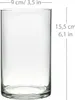 Hakbijl verre décoratif, vase cylindre H. 15cm D. 9cm Voir les images du produit 4