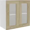 vidaXL Wisząca szklana szafka Lyon dąb sonoma 60x31x60 cm Podgląd zdjęcia produktu 4