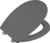 A gray toilet seat lid is shown from a diagonal, slightly elevated angle against a white background. Produktbild-Vorschau