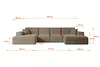 ALTDECOR Ecksofa in U-Form Corner Sofa Bett Eckcouch Couch Produktbild-Vorschau 6
