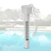A floating pool thermometer in a swimming pool. Produktbild-Vorschau