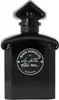 A black perfume bottle with a decorative cap and a circular label on the front. Podgląd zdjęcia produktu