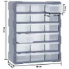 vidaXL Organizer z wieloma szufladami 18 szuflad 38x16x47 Podgląd zdjęcia produktu 6