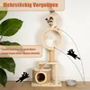 Kratzbaum für Katzen, 95 cm Katzenbaum mit Handgewebter Produktbild-Vorschau 3
