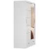 Schwebetürenschrank Kleiderschrank 150 cm Weiß/Weiß Produktbild-Vorschau 7