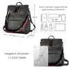 Cityrucksack Retro Rucksack Damen 3 in 1 Handtasche Mädchen Produktbild-Vorschau 6
