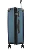 A blue suitcase standing upright on a white background. Produktbild-Vorschau