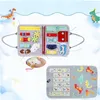 Montessori Sensoric Manipulation Panel Clock Material Case Náhled obrázku produktu 3