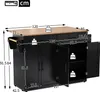 A diagram of a kitchen island with dimensions and weight capacities indicated. Voir les images du produit