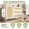 Flieks Kommode Wohnzimmerschrank Rattan mit 3 Schubladen Produktbild-Vorschau 8