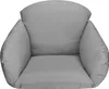 A gray hanging chair cushion is shown against a white background. Produktbild-Vorschau