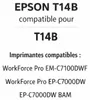 Pack de 5 Cartouches compatible pour T14B1 T14B2 T14B3 Voir les images du produit 2