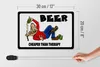 Holzschild Alkohol 30x20cm Beer cheaper than therapy Bier Produktbild-Vorschau 5