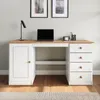 Schreibtisch MANAGER, weiß/eiche - Bürotisch mit 4 Produktbild-Vorschau 2