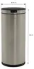 ML-Design Mülleimer mit Sensor 40L rund, Edelstahl Silber Produktbild-Vorschau 8