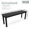 holz4home® Gartenbank Holzbank Schwarz I Kleine Bank ohne Produktbild-Vorschau 6