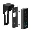 A doorbell camera and its mounting accessories are shown against a white background. Produktbild-Vorschau