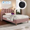 Łóżko tapicerowane 90 x 200 cm, łóżko pojedyncze z USB typu Podgląd zdjęcia produktu 5