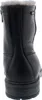 The back view of a black winter boot with white fur lining. Produktbild-Vorschau