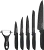 6-teiliges Messer-Set mit Schäler in Schwarz - vielseitig & Produktbild-Vorschau 1