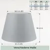 Wogati® Premium Lampenschirm E14/E27 Baumwolle |Grau / Produktbild-Vorschau 4