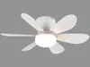 A white ceiling fan with an integrated LED light is shown against a plain gray background. Anteprima dell’immagine prodotto