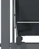 Close-up of a dark gray metal frame with black mesh fabric attached. Anteprima dell’immagine prodotto