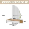 TWSOUL Toaletný stolík Nástenný toaletný stolík s LED Náhľad obrázku produktu 2