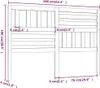 The Living Store Kopfteil Grau 166x4x100 cm Massivholz Produktbild-Vorschau 6