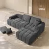 Modulní pohovka a taburet VASAGLE, materiál: chenille, Náhled obrázku produktu 7