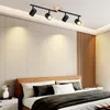 ZMH LED stropní reflektor 4 plameny stropní lampa dřevo Náhled obrázku produktu 8