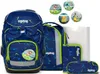 A set of school supplies including a backpack, pencil case, and other accessories, all with a soccer theme. Podgląd zdjęcia produktu