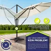tillvex® Premium Alu Sonnenschirm 330 cm Beige + Abdeckung Produktbild-Vorschau 7