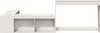 vidaXL Nachttisch mit Schreibtisch Weiß 232x122x75 cm Produktbild-Vorschau 4